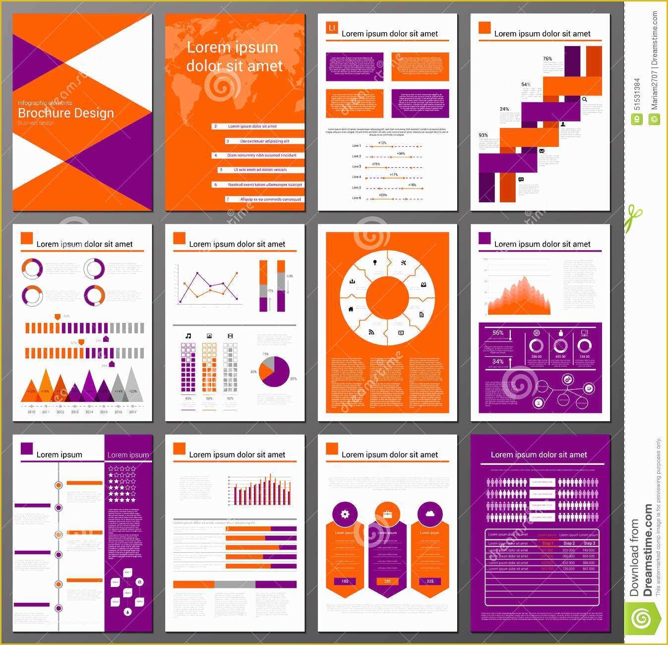Graphic Flyer Templates Free Of Infographic Brochure and Flyer Design Templates Set Stock