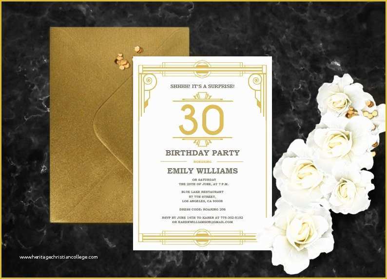 Great Gatsby Invitation Template Free Download Of Great Gatsby Birthday Invitation Template Art Deco Invitation