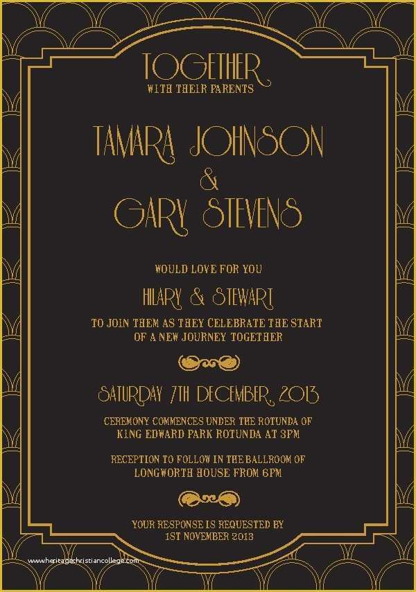 Great Gatsby themed Invitation Template Free Of 12 Best S Of Harlem Nights Flyer Template Great
