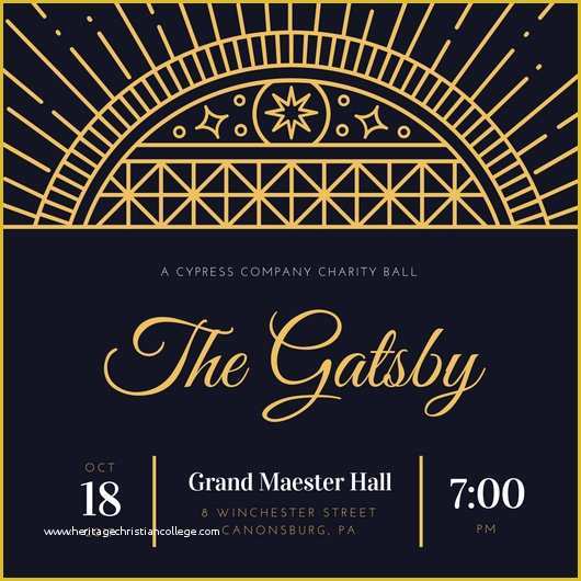 Great Gatsby themed Invitation Template Free Of Customize 204 Great Gatsby Invitation Templates Online