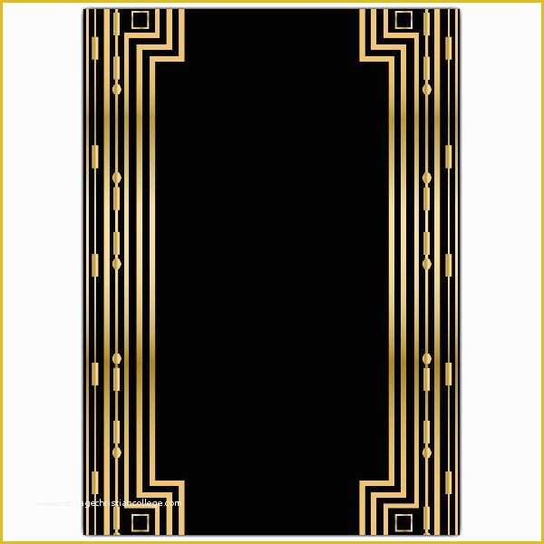 Great Gatsby themed Invitation Template Free Of Gatsby Gold Wedding Gatefold Invitations Paperstyle