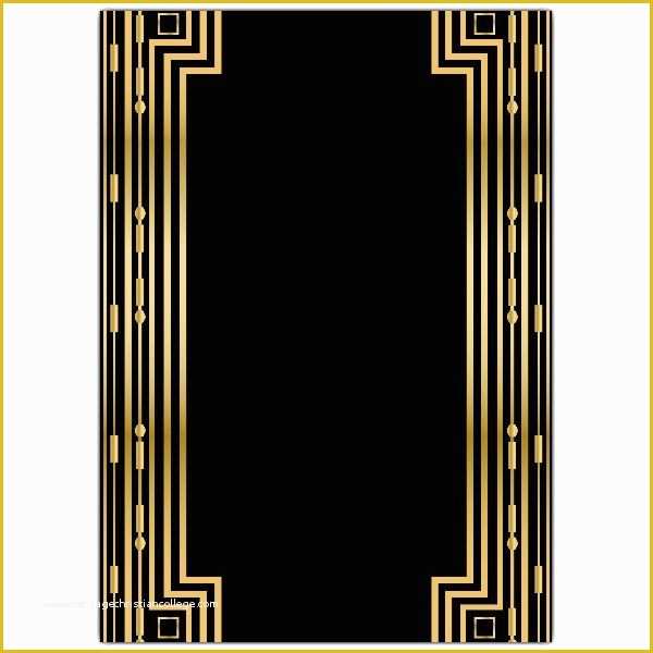 Great Gatsby themed Invitation Template Free Of Gatsby Gold Wedding Gatefold Invitations Paperstyle