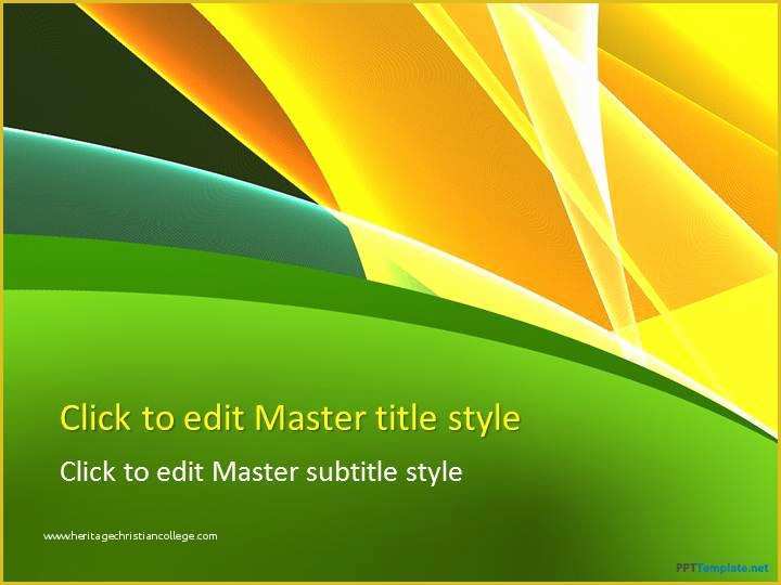 Green Powerpoint Templates Free Download Of Free Green Groove Ppt Template