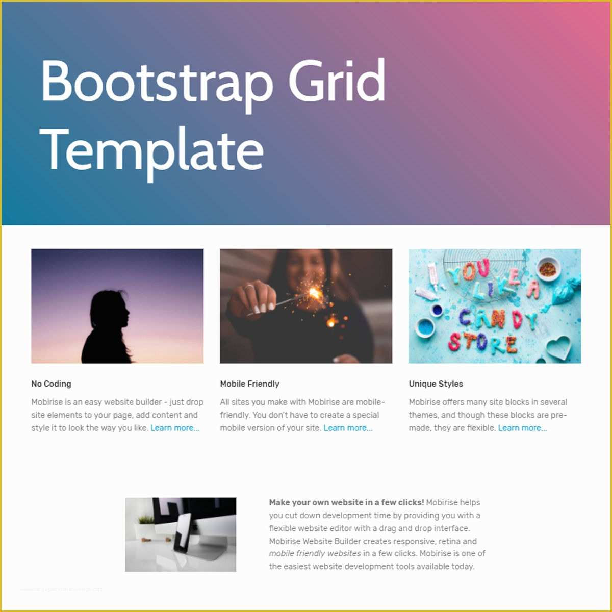 Grid Based Website Templates Free Download Of 55 Best Free Bootstrap Templates 2018