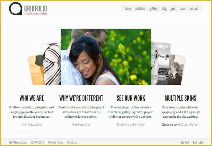 Grid Based Website Templates Free Download Of 60 Best Single Page Website Templates