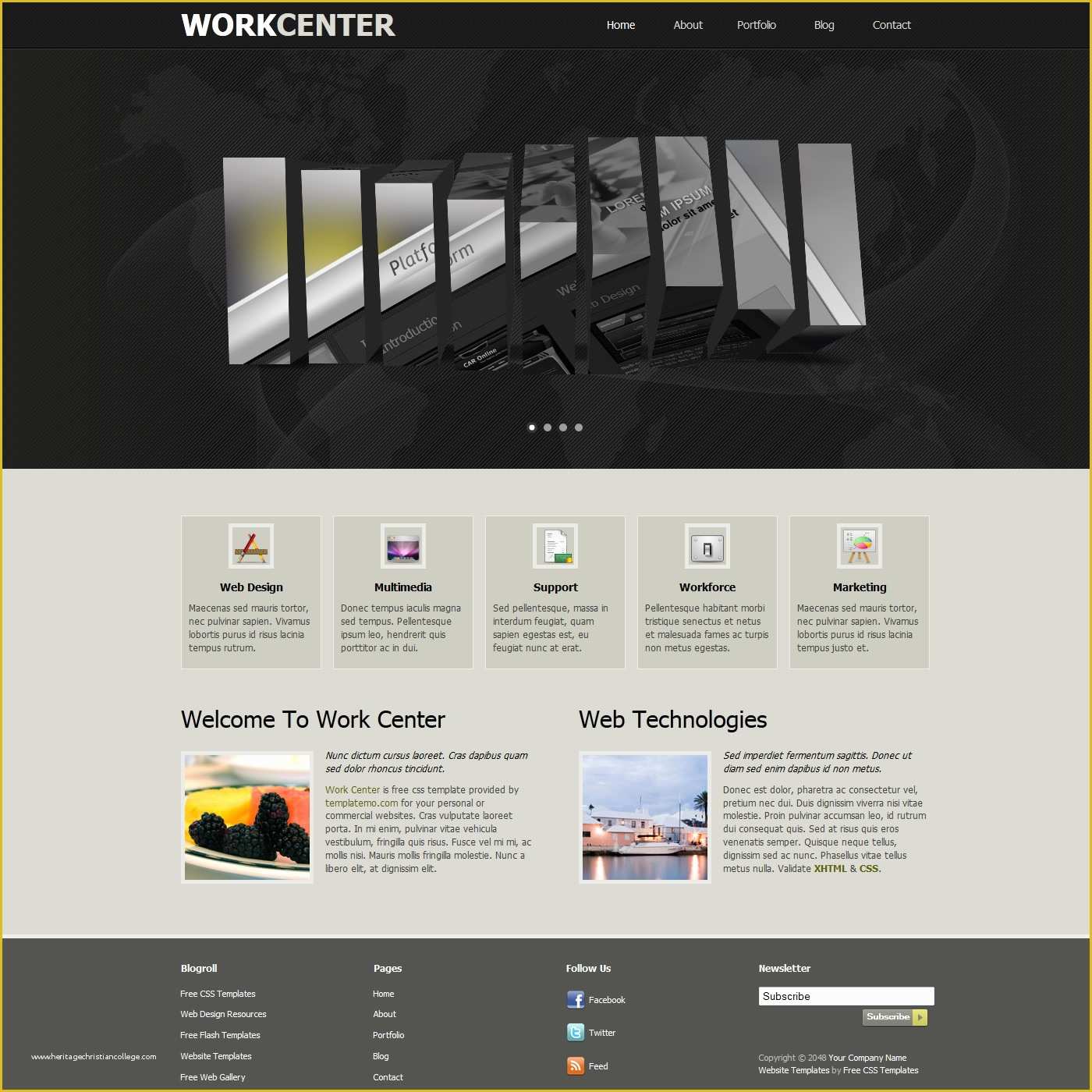 Grid Based Website Templates Free Download Of Free Template 355 Work Center