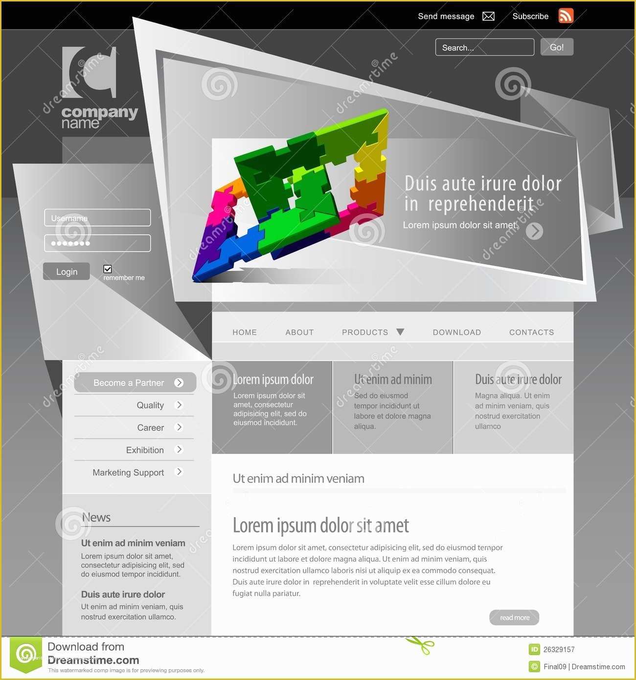 Grid Based Website Templates Free Download Of Gray Website Template 960 Grid Royalty Free Stock