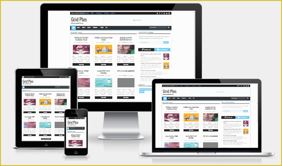 Grid Based Website Templates Free Download Of Grid Plus Responsive Blogger Template V1 Bloggerspice