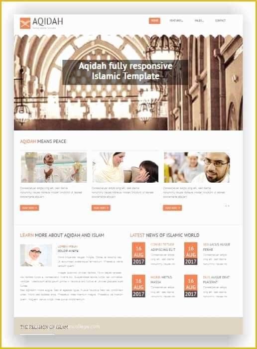 Grid Based Website Templates Free Download Of Joomla islamic Template Aqidah is A T3 Framework and