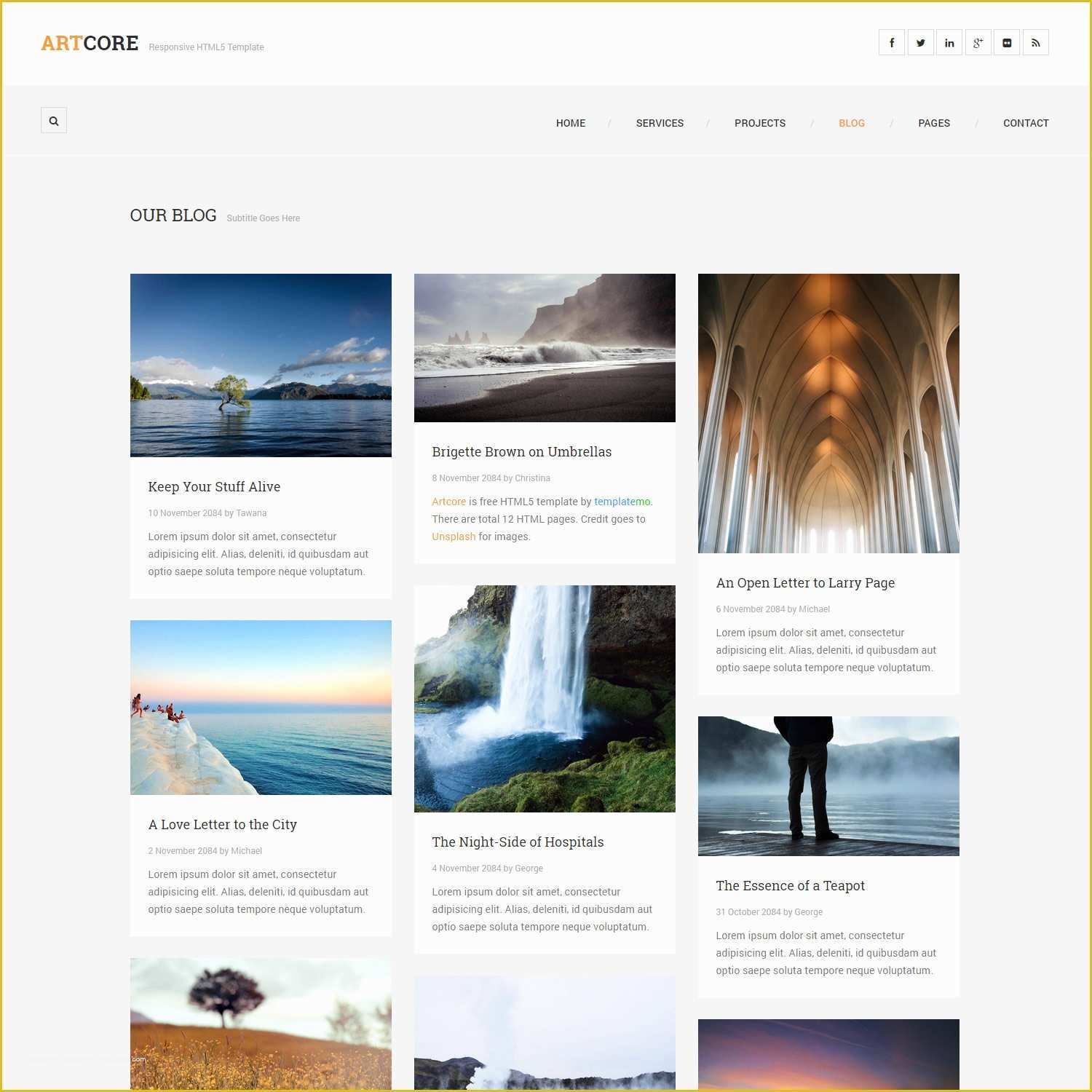 Grid Based Website Templates Free Download Of Template 423 Artcore