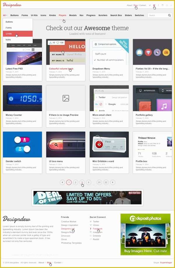 Grid Website Templates Free Of Tablet Grid Psd Free Masonry Style Psd Website Template