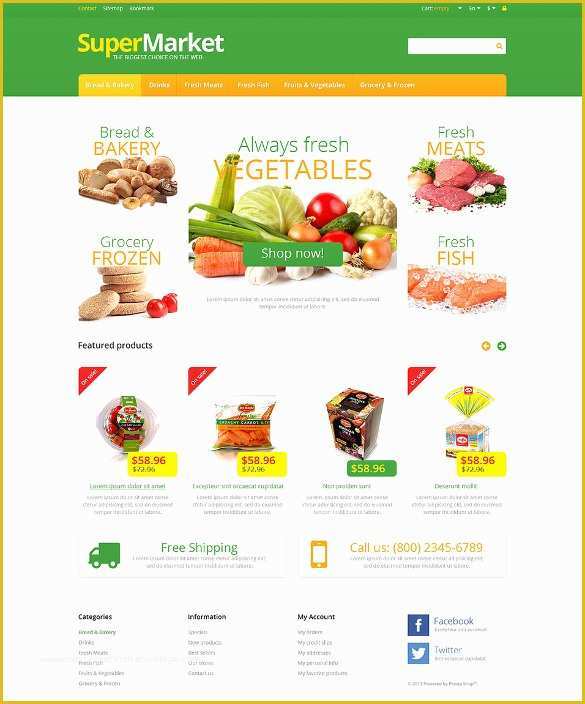 Grocery Store Templates Free Of 29 Grocery Store Website themes &amp; Templates