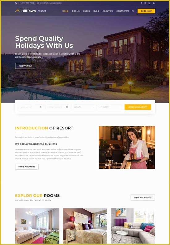 Guest House Website Templates Free Download Of 60 Best Hotel Website Templates Free & Premium