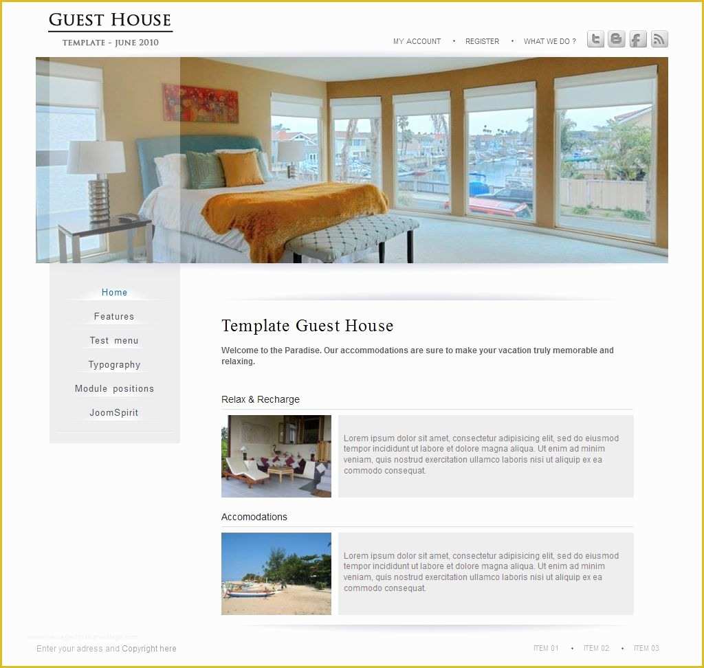 Guest House Website Templates Free Download Of Joomspirit Guest House Joomla Templates