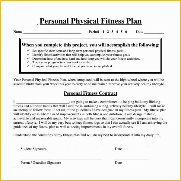 Gym Business Plan Template Free Of 10 Fitness Plan Templates