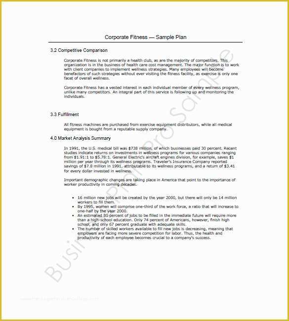 Gym Business Plan Template Free Of Gym Business Plan Template 13 Free Word Excel Pdf