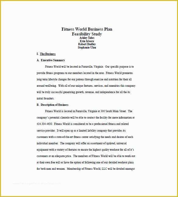 Gym Business Plan Template Free Of Gym Business Plan Template 13 Free Word Excel Pdf