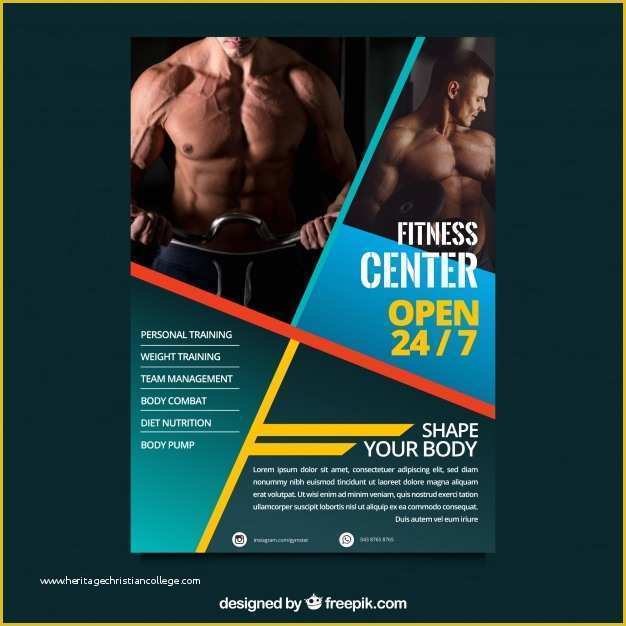 Gym Flyer Template Free Download Of Creative Gym Flyer Template Vector