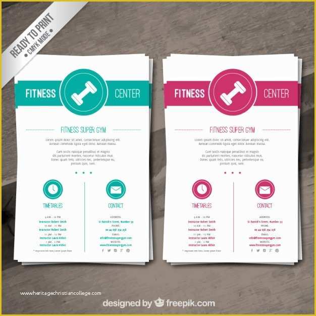 Gym Flyer Template Free Download Of Fitness Brochure Template Vector