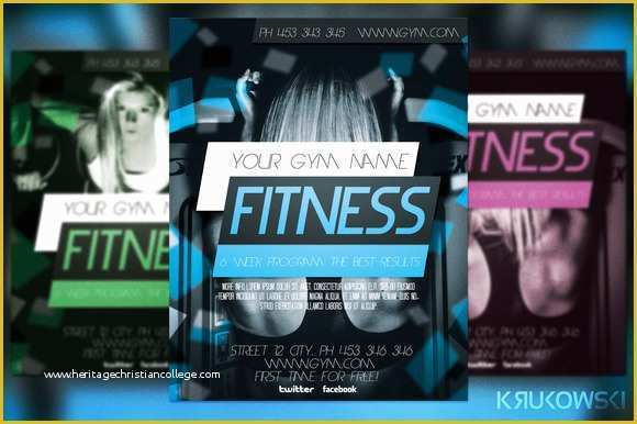 Gym Flyer Template Free Download Of Fitness Flyer Template Flyer Templates On Creative Market
