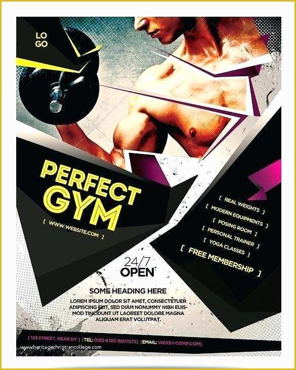 Gym Flyer Template Free Download Of Fitness Website Templates Free Template Planner