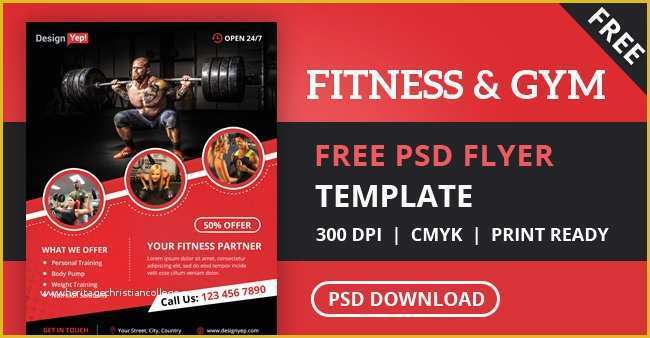Gym Flyer Template Free Download Of Free Fitness Gym Flyer Psd Template Designyep