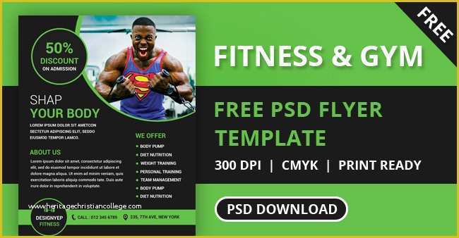 Gym Flyer Template Free Download Of Free Gym and Fitness Flyer Psd Template Designyep