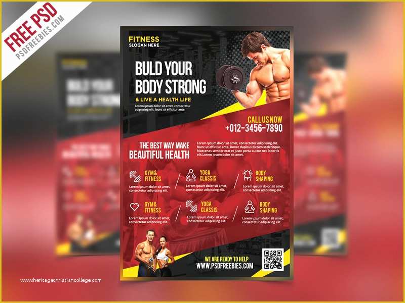 Gym Flyer Template Free Download Of Free Psd Fitness and Gym Flyer Psd Template by Psd