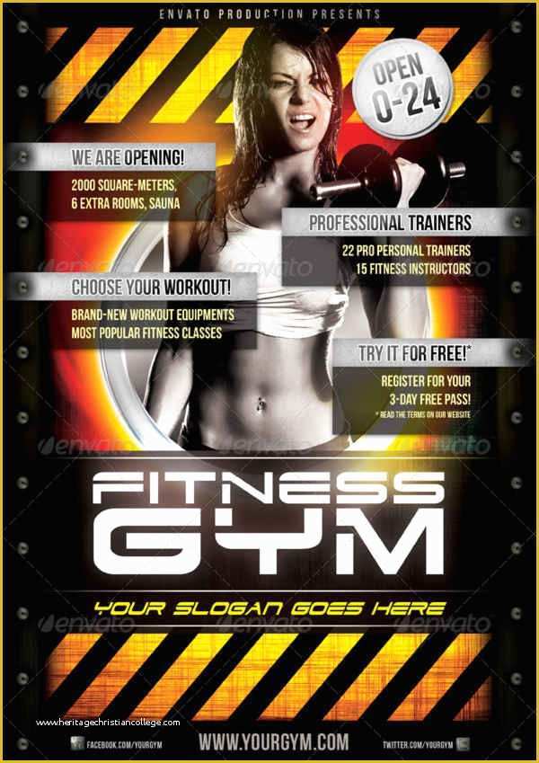 Gym Flyer Template Free Of 23 Fitness Flyer Designs Psd Word Publisher