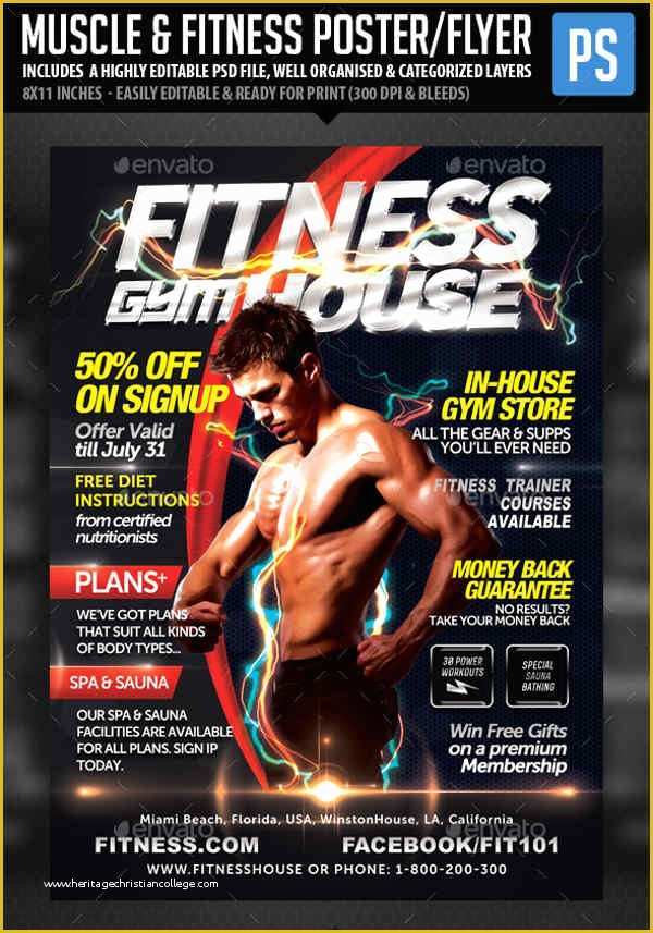 Gym Flyer Template Free Of 7 Gym Fitness Flyers Psd Eps Vector Indesign File