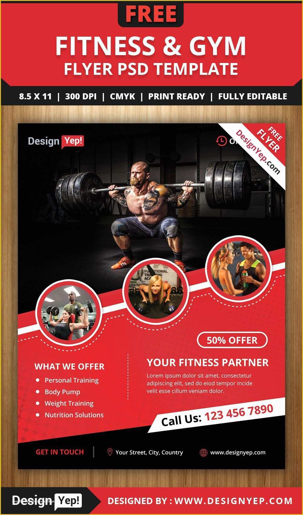 Gym Flyer Template Free Of Free Fitness & Gym Flyer Psd Template