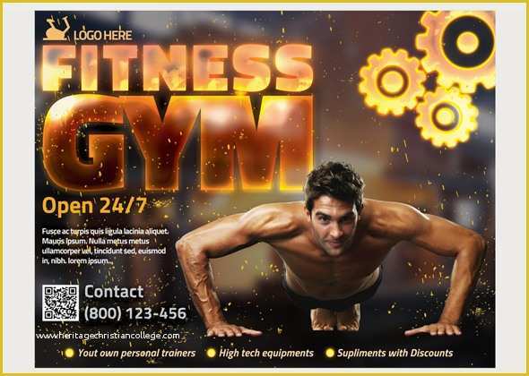 Gym Flyer Template Free Of Gym Flyer Template Flyer Templates On Creative Market