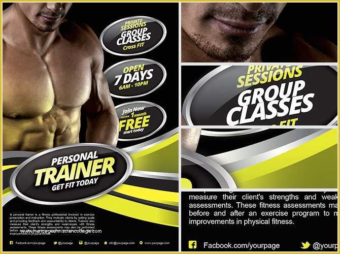 Gym Flyer Template Free Of Personal Fitness Flyer Template Flyerheroes