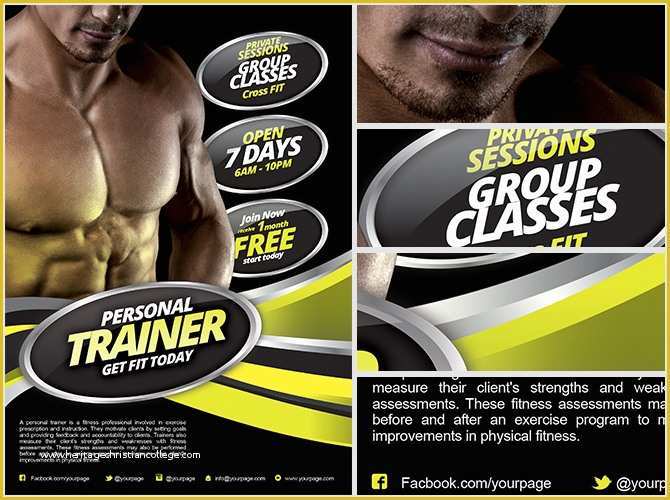 Gym Flyer Template Free Of Personal Fitness Flyer Template Flyerheroes