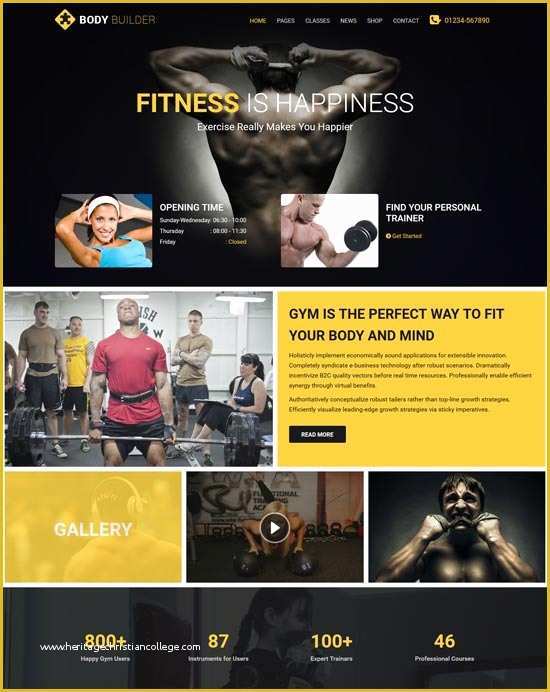 Gym Website Templates Free Of 80 Best Fitness Gym Website Templates Free & Premium