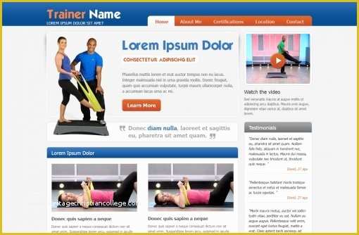 Gym Website Templates Free Of Fitness Website Templates