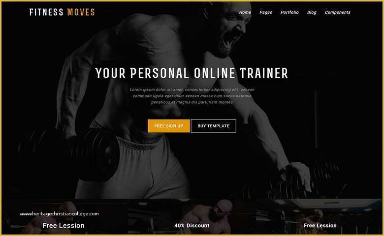 Gym Website Templates Free Of Fitnessmoves Best Fitness Website Design Template