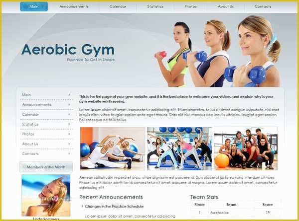 Gym Website Templates Free Of Free Gym Web Templates 01