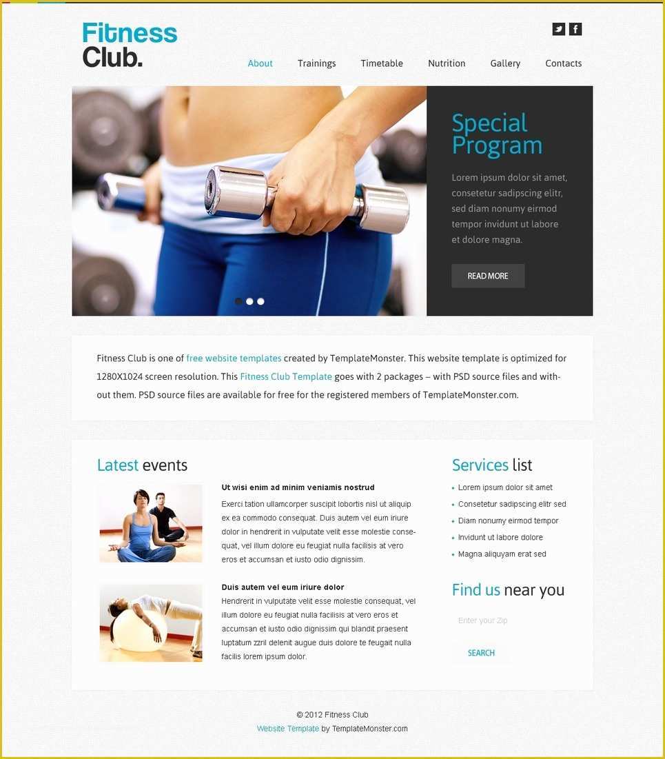 Gym Website Templates Free Of Free Website Template Fitness Club