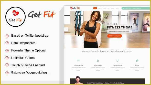 Gym Website Templates Free Of Getfit Gym Fitness Multipurpose Wordpress theme by