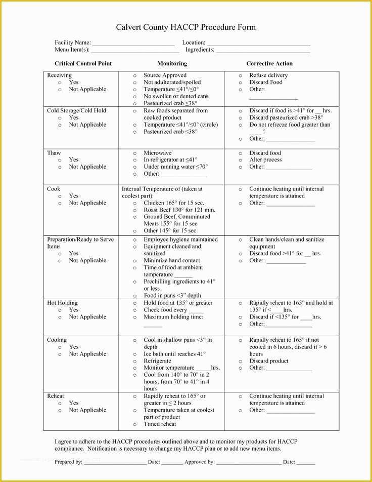 Haccp Templates Free Of 52 Best Images About Haccp On Pinterest