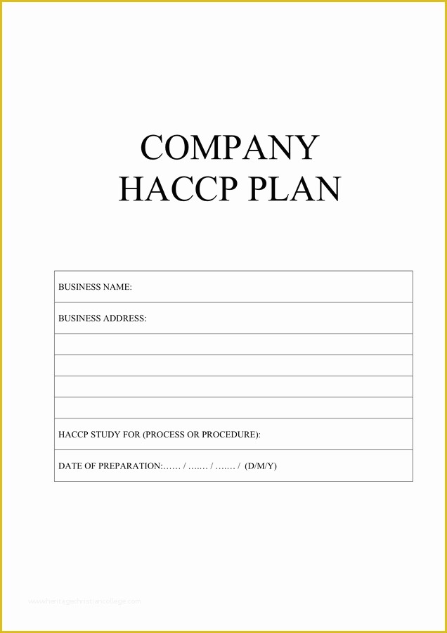 Haccp Templates Free Of Pie Chart Template Free Documents for Pdf Word