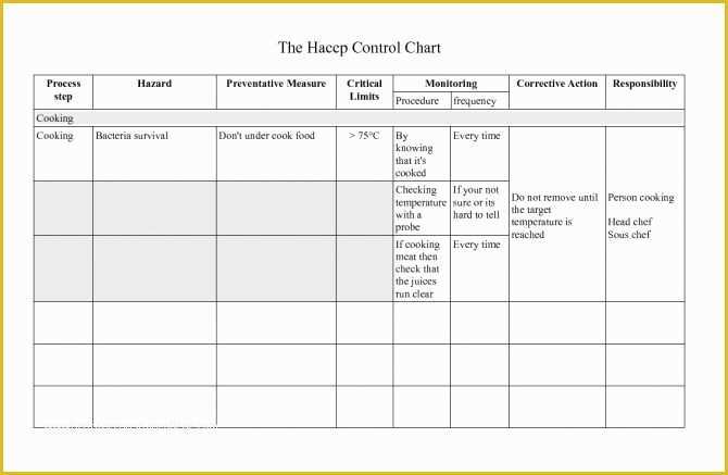 Haccp Templates Free Of Restaurant Haccp Plan Template – Examples