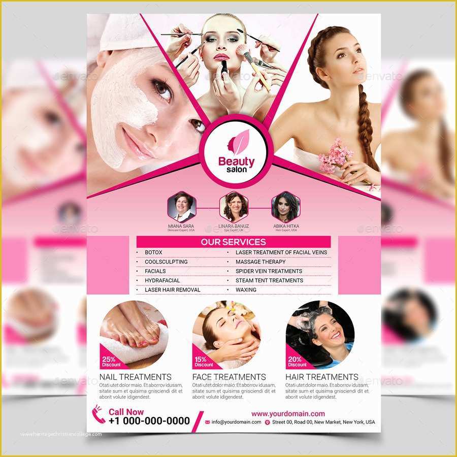 Hair Salon Flyer Templates Free Of Beauty Salon Flyer Template by Aam360