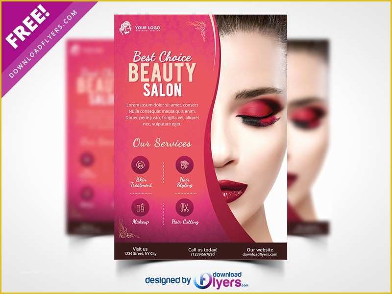 Hair Salon Flyer Templates Free Of Beauty Salon Flyer Template Free Psd by Flyer Psd Dribbble