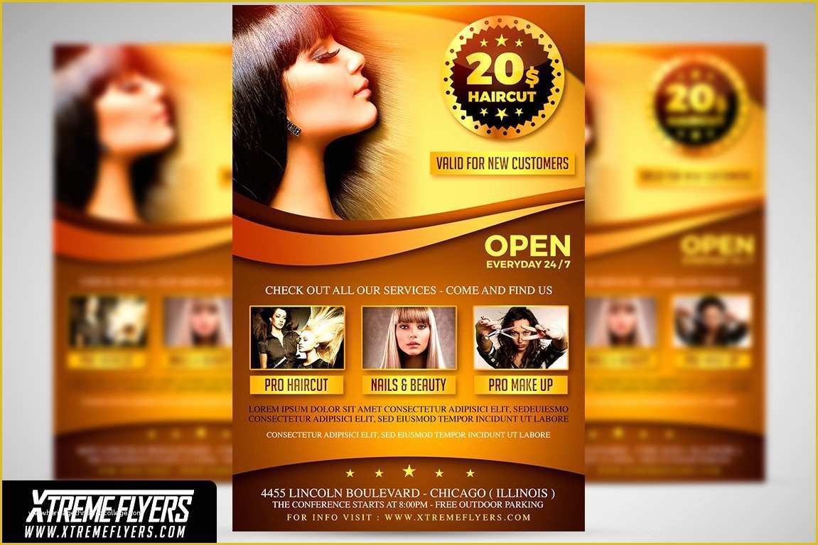 Hair Salon Flyer Templates Free Of Hair Salon Flyer Template Flyer Templates Creative Market