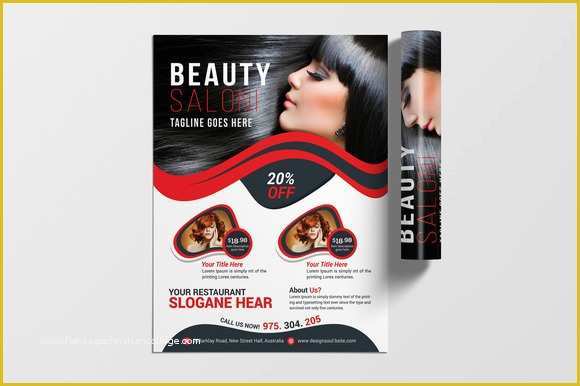 Hair Salon Flyer Templates Free Of Hair Salon Pro Bussines Promotional Flyer Template