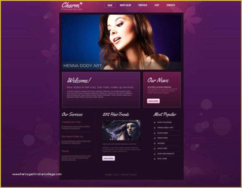 Hair Salon Website Design Templates Free Of 16 Hair Salon Website Templates & themes