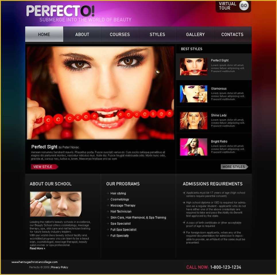 Hair Salon Website Design Templates Free Of Beauty Salon Website Template