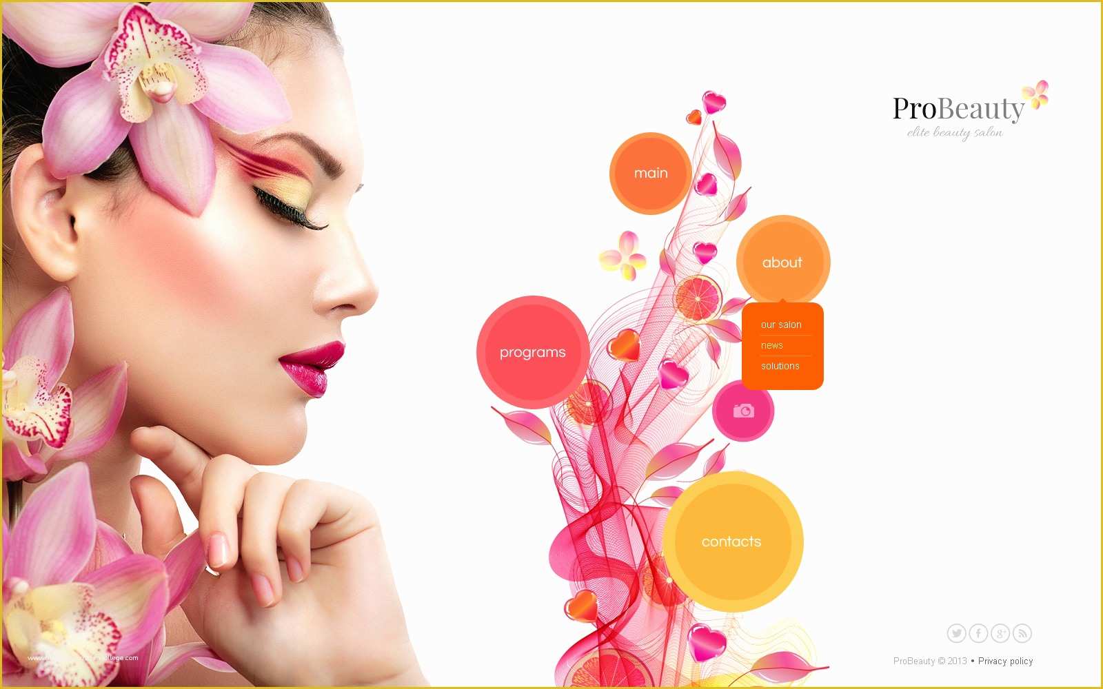 Hair Salon Website Design Templates Free Of Beauty Salon Website Template